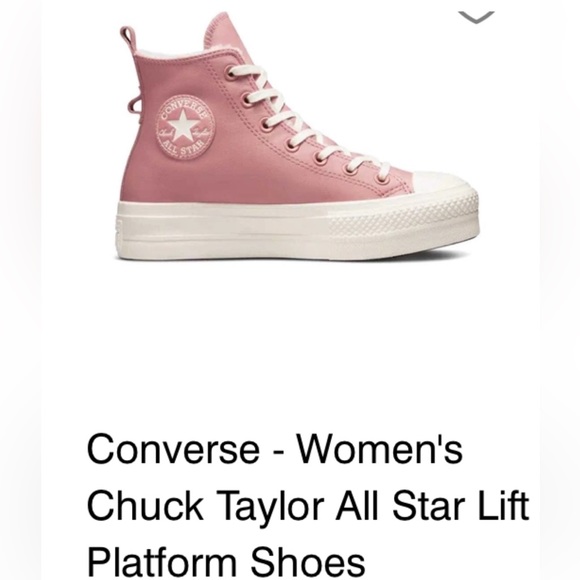 Converse Shoes - NWT Pink Leather Platform Converse